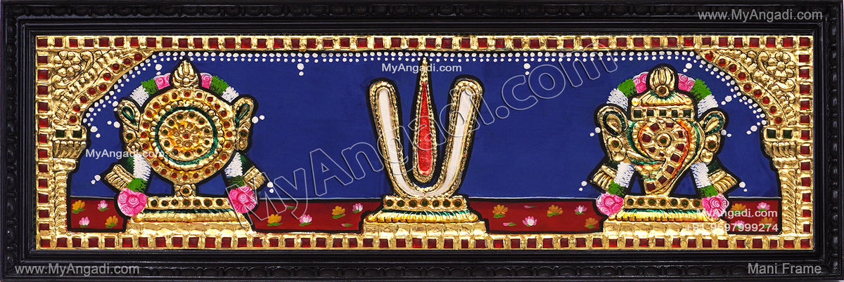 Sangu Chakram Namam Tanjore Painting