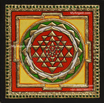 Sri Chakram Tanjore Painting