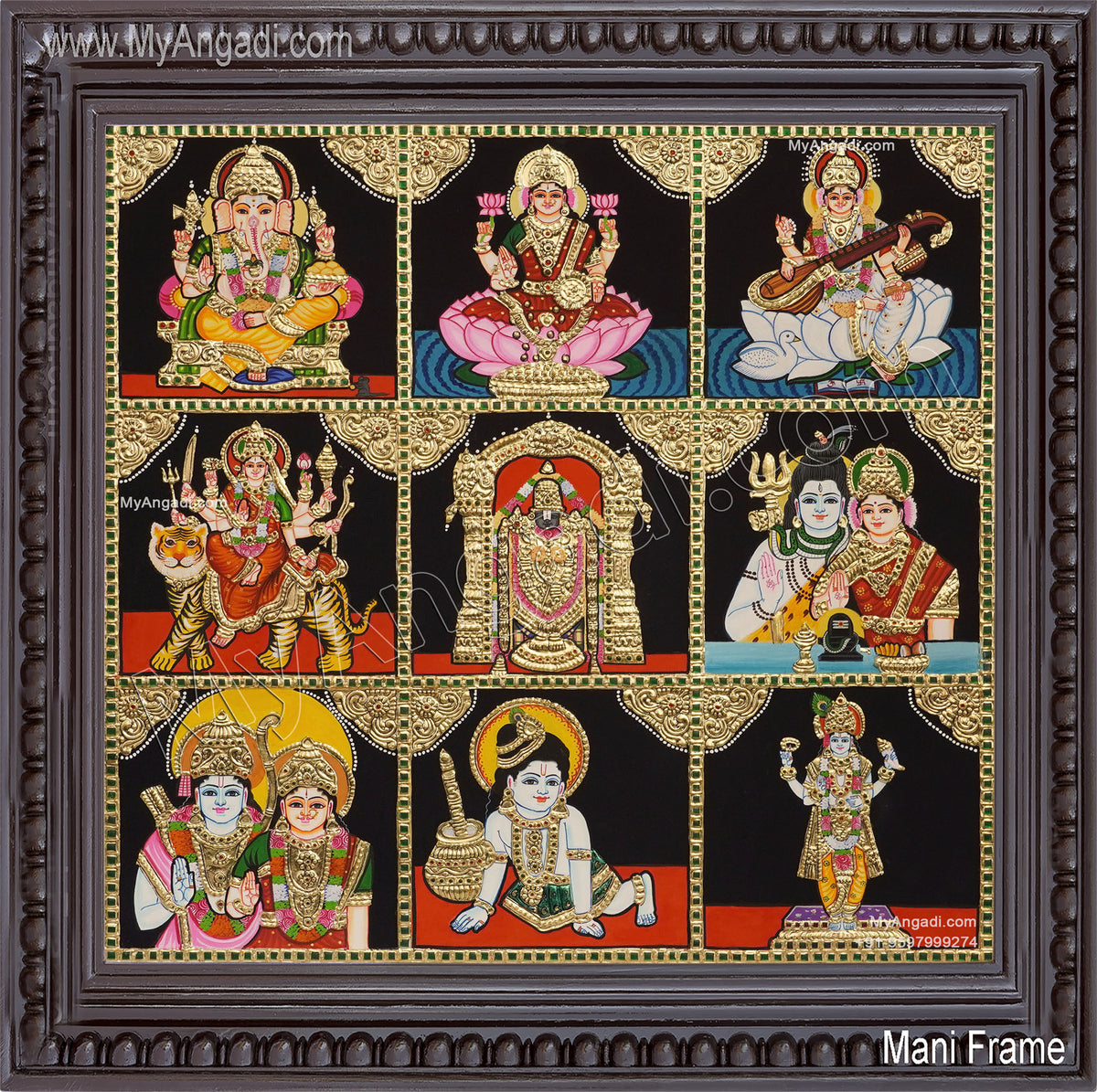 9 Panel Tanjore Painting