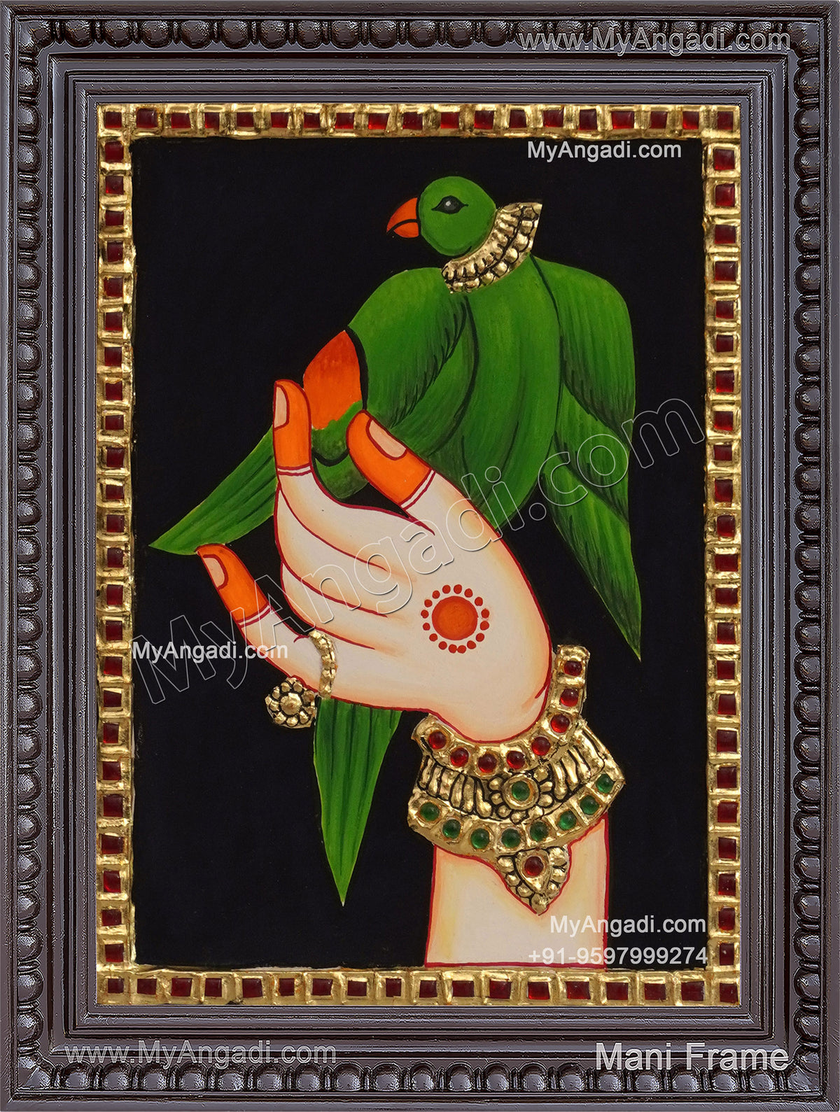 Parrot Tanjore Painting