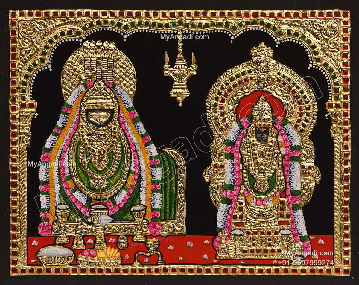 Annamalaiyar Unnamalaiyamman Tanjore Painting
