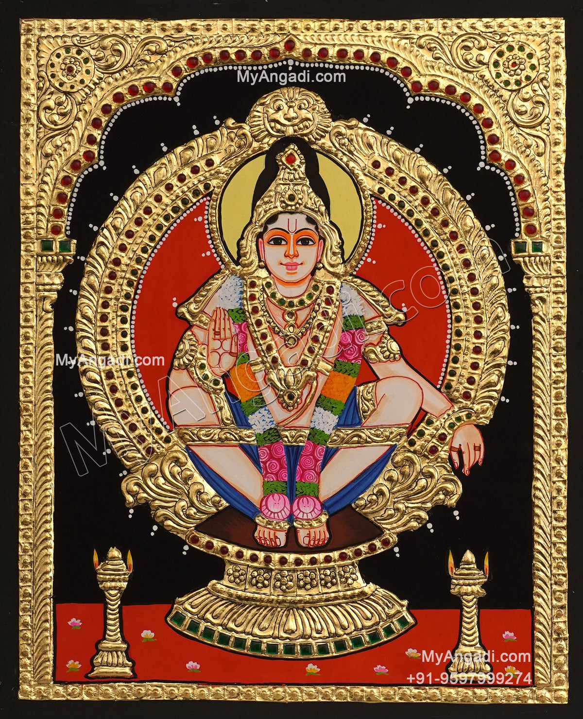 Ayyappan Tanjore Painting