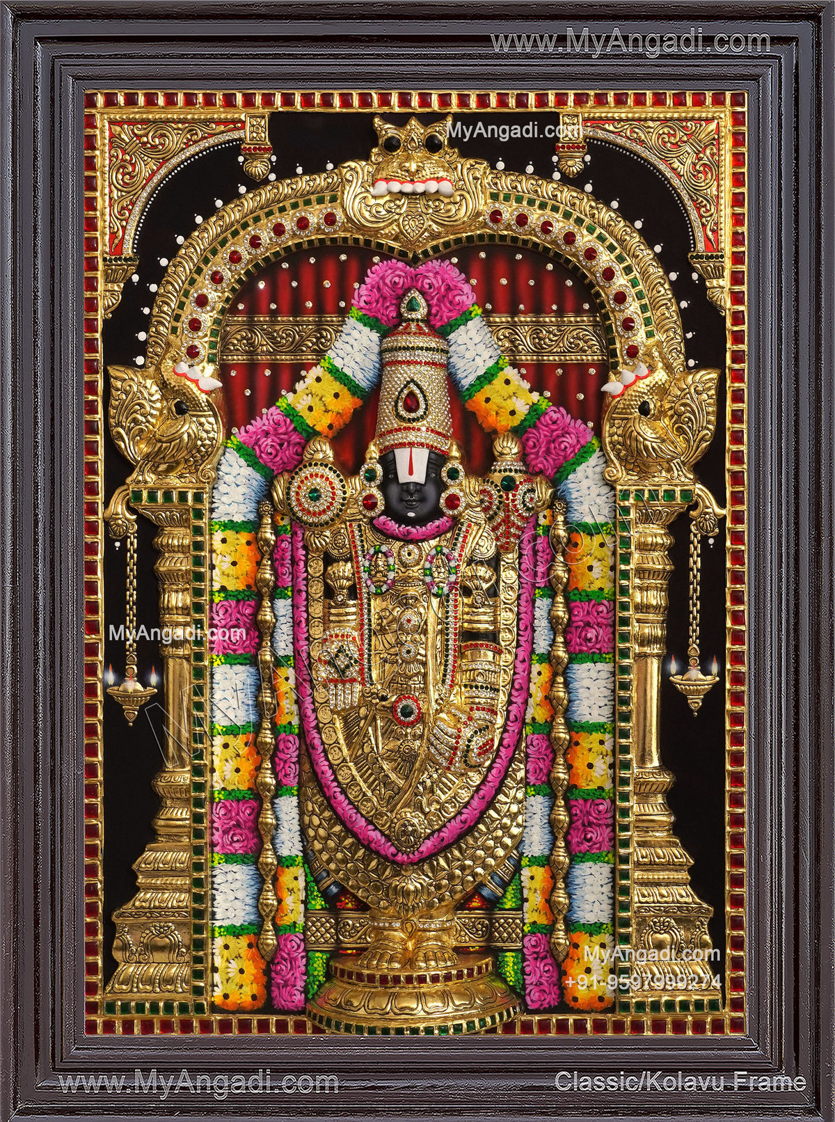3D Balaji Tanjore Painting