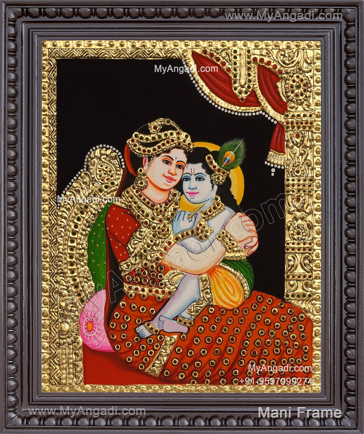 Yashoda Krishna Tanjore Painting