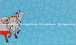 Pichwai Cow Name Board Canvas Painting
