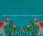 Elephant Name Board Canvas Painting
