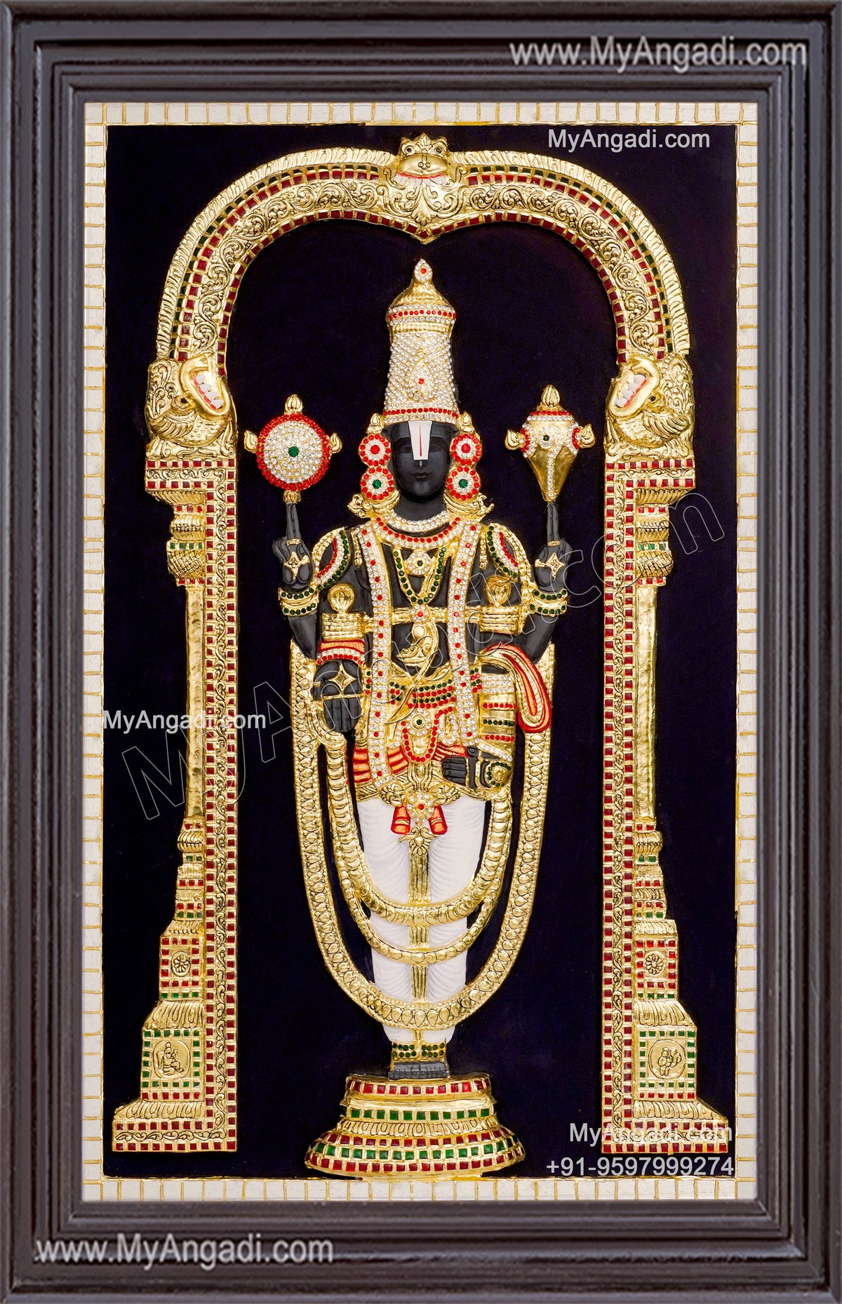 Thirupathi Balaji 3D Tanjore Painting