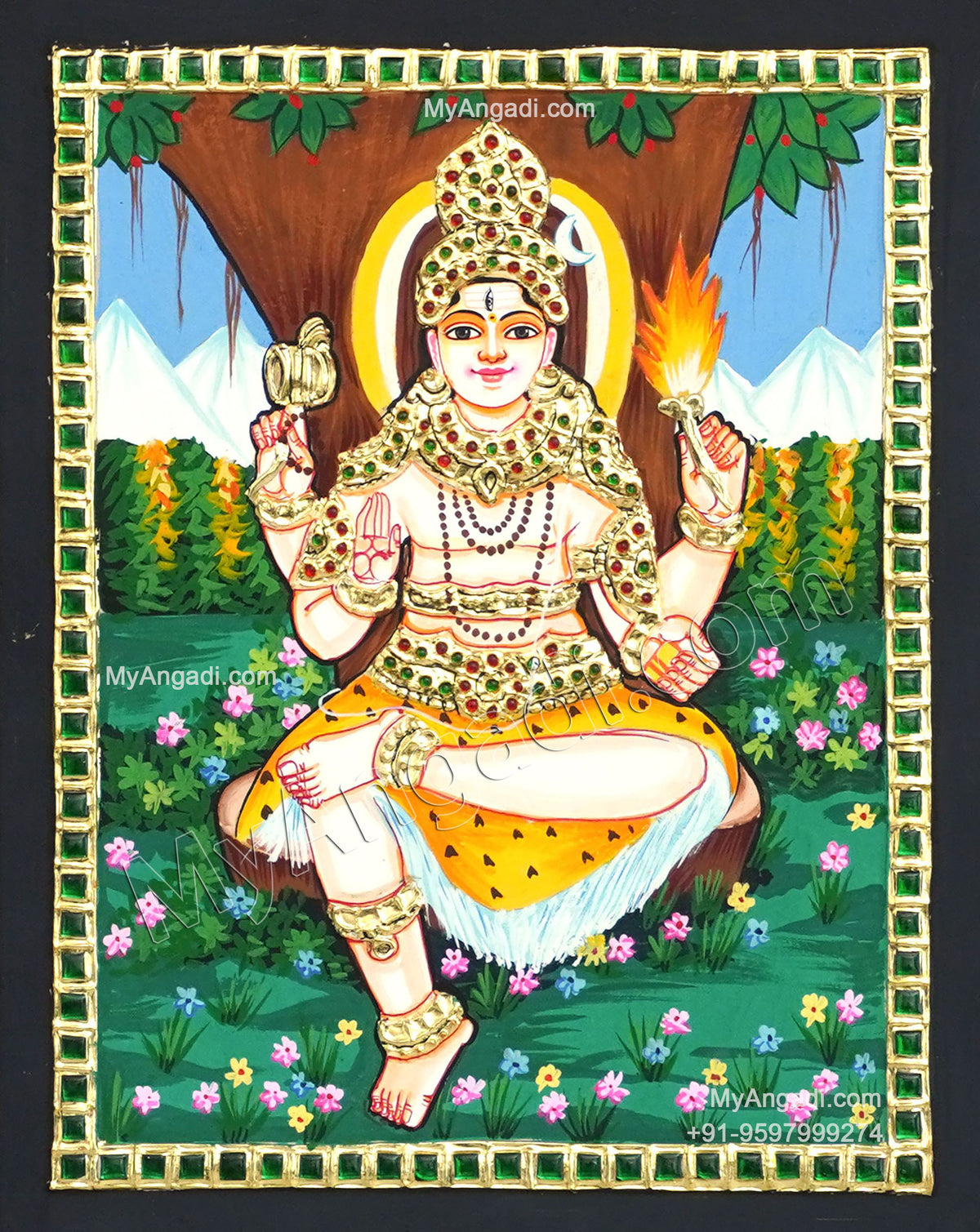 Dakshinamoorthi Tanjore Painting