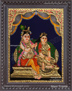 Jada Krishna Tanjore Painting