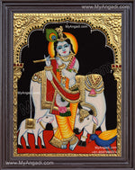 Cow Krishna Tanjore Painting