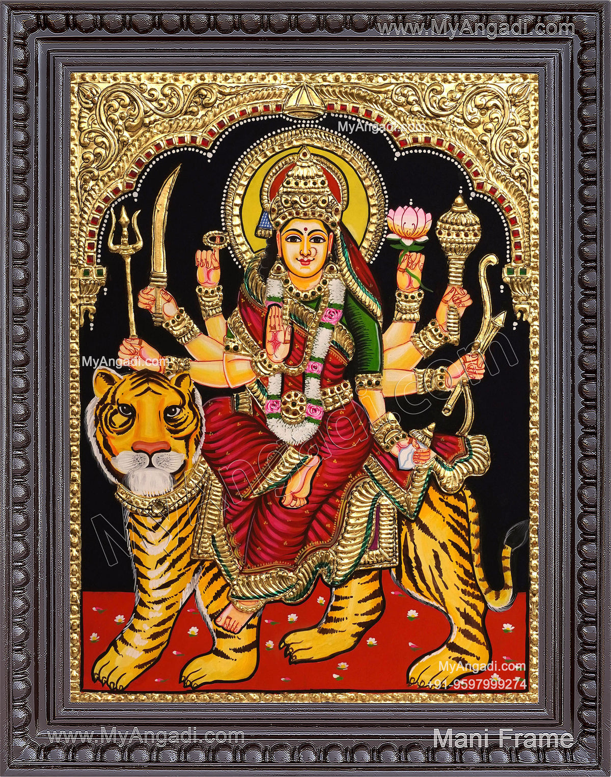 Durga Devi Tanjore Painting