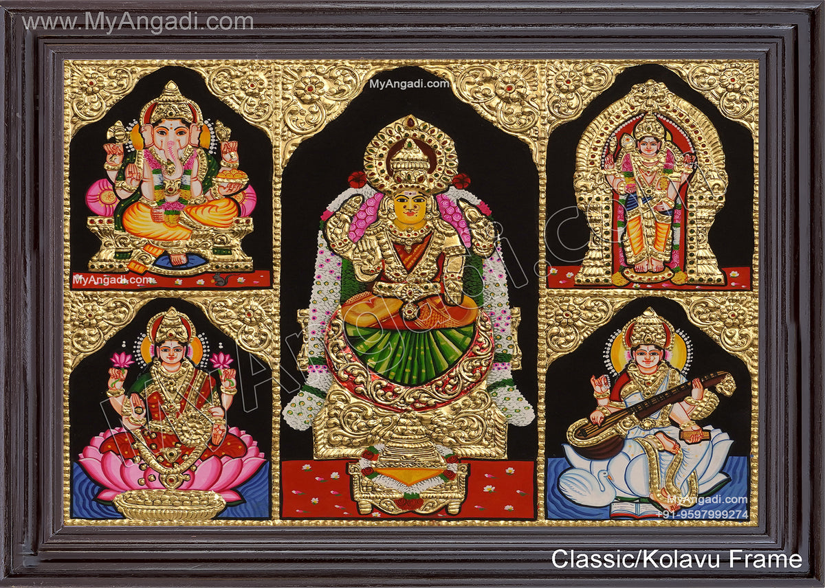5 PanelTanjore Painting