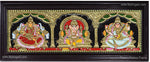 3 PanelLakshmi Ganesha Saraswathi Tanjore Painting
