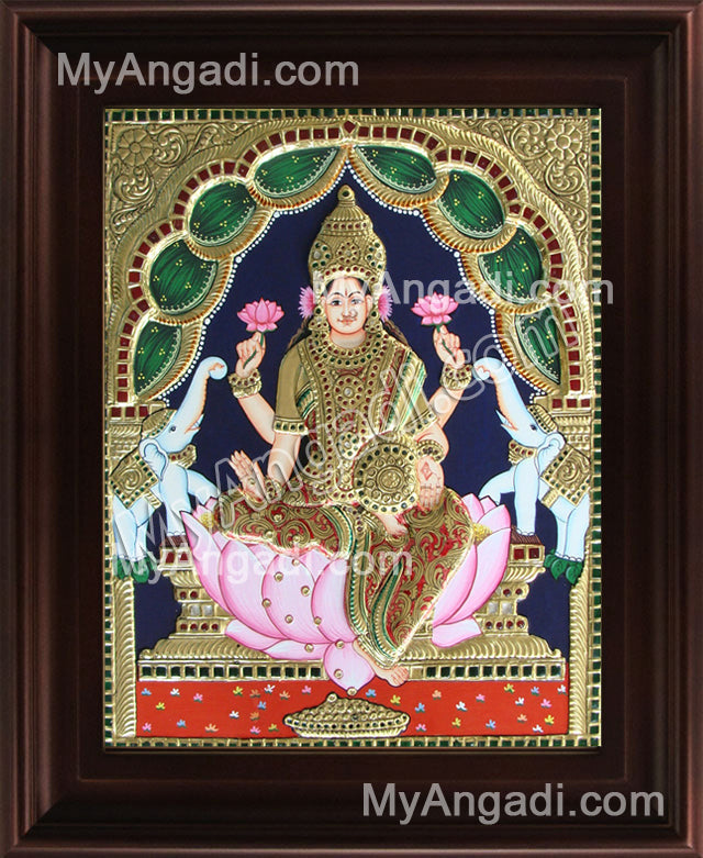 Gaja Lakshmi Tanjore Painting