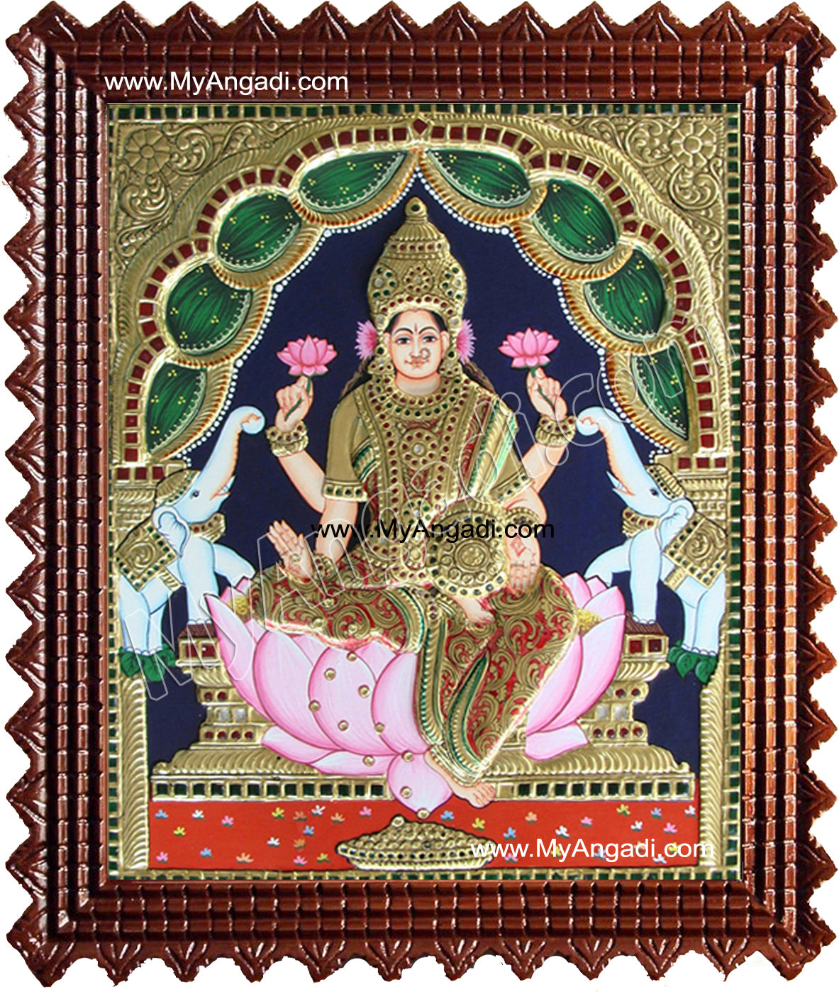 Gaja Lakshmi Tanjore Painting