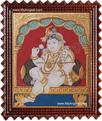 Antique Chair Krishna Tanjore Painting, Krishna Tanjore Painting