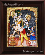 Butter Krishna Tanjore Painting, Baby Krishna Tanjore Painting