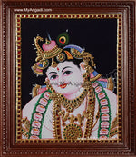 Face Krishna Tanjore Painting, Krishna Tanjore Painting