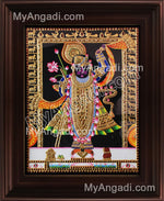 North India Krishna Tanjore Painting, Shrinathji Tanjore Painting