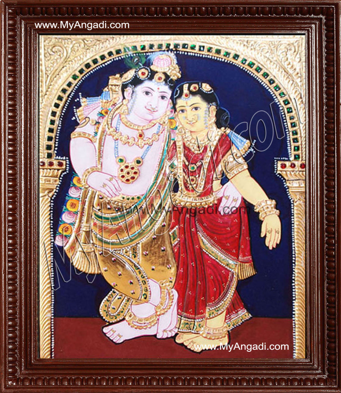 Radha Krishna Tanjore Painting, Krishna Tanjore Painting