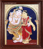 Radha Krishna Tanjore Painting, Krishna Tanjore Painting