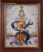 Kalinga Narthanam Krishna Tanjore Painting, Krishna Tanjore Painting