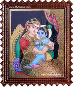 Yasodha Krishna Tanjore Painting, Krishna Tanjore Painting