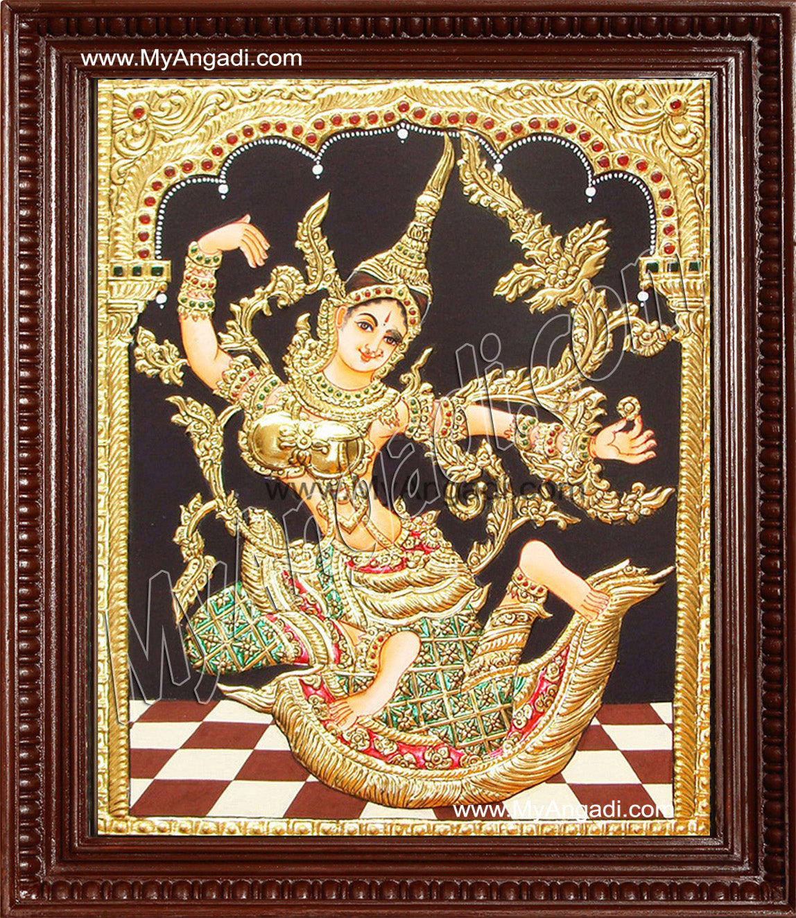 Indonesia Sita Tanjore Painting, Sita Tanjore Painting