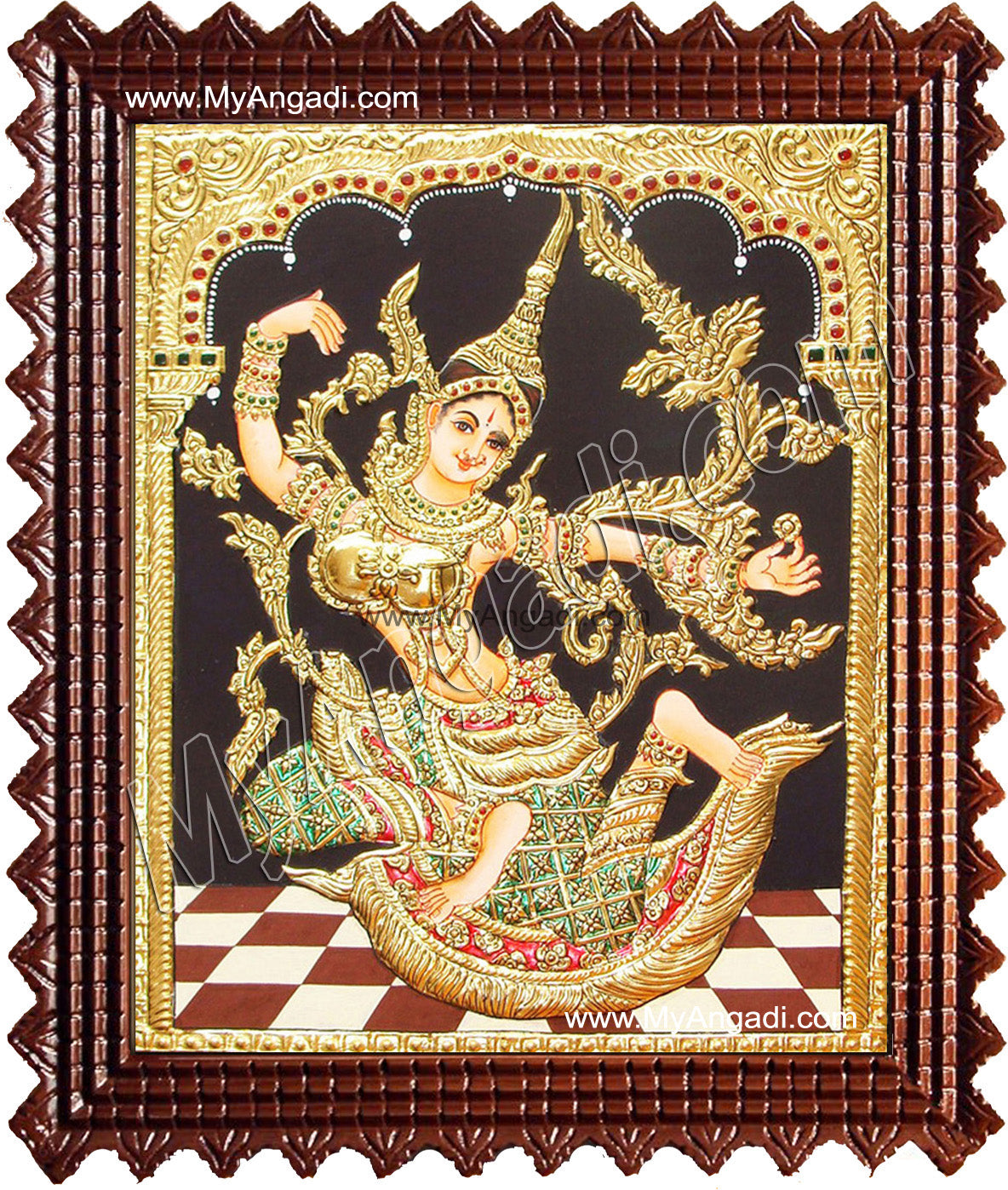 Indonesia Sita Tanjore Painting, Sita Tanjore Painting