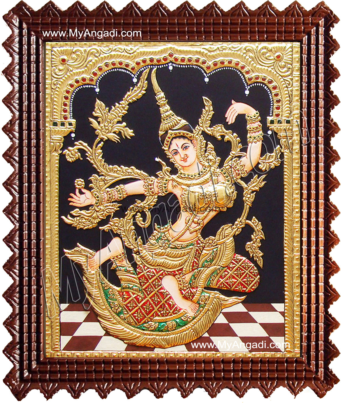 Indonesia Sita Tanjore Painting, Sita Tanjore Painting