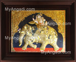Iyravatham Tanjore Painting, Elephant Tanjore Painting