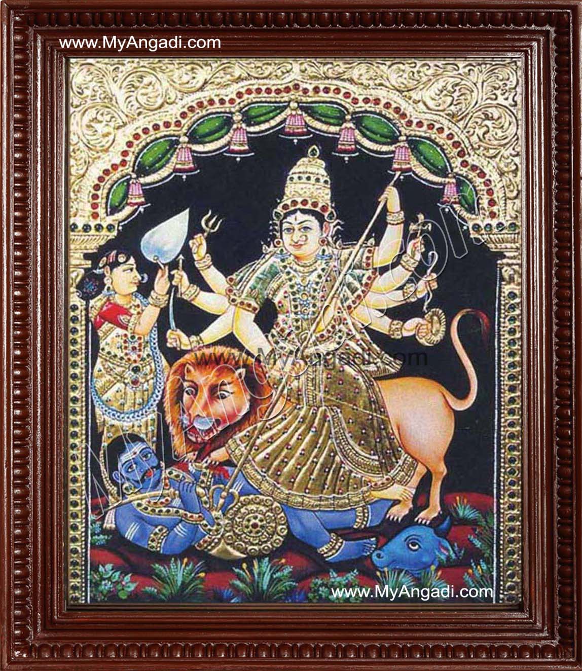 Durgai Tanjore Painting, Amman Tanjore Painting