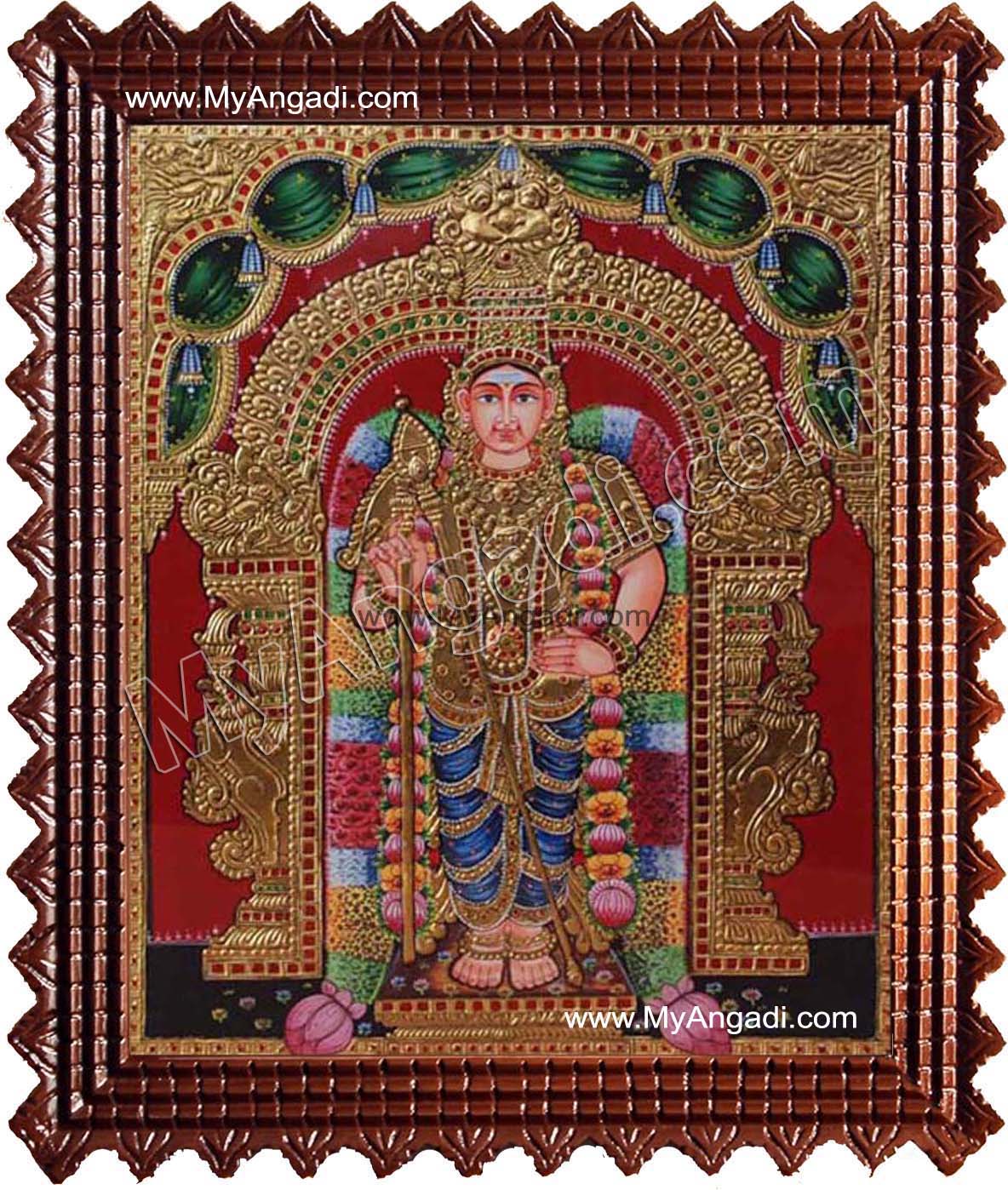 Murugan Tanjore Painting, Murugar Tanjore Painting