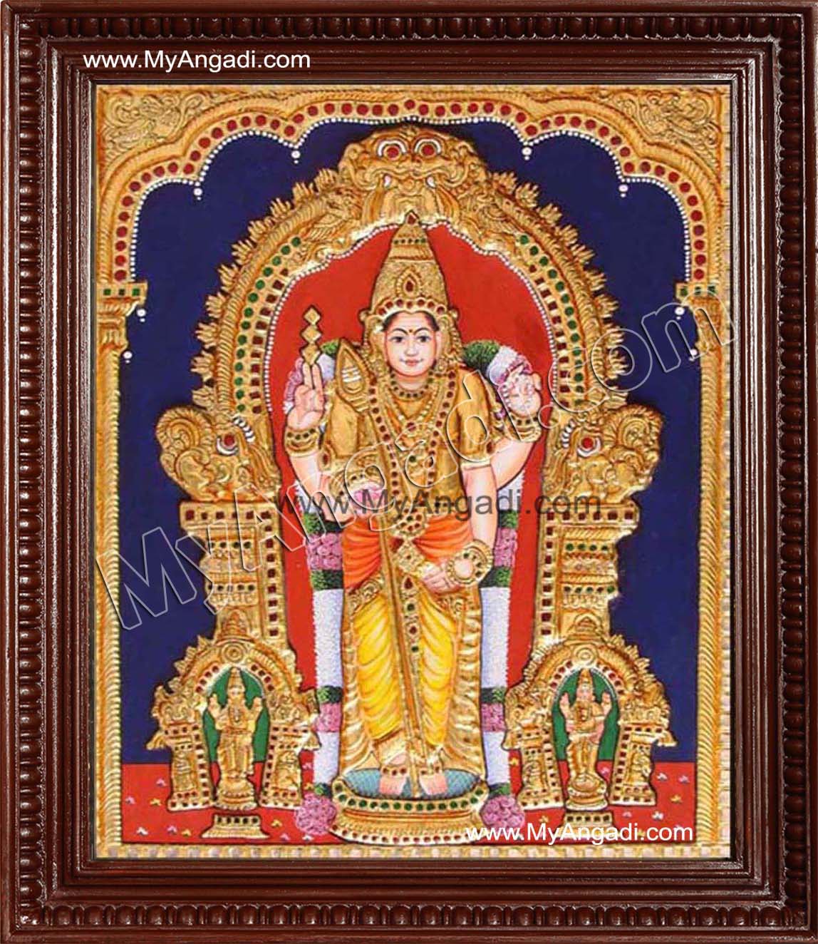 Thiruchendhur Murugan Tanjore Painting, Murugar Tanjore Painting