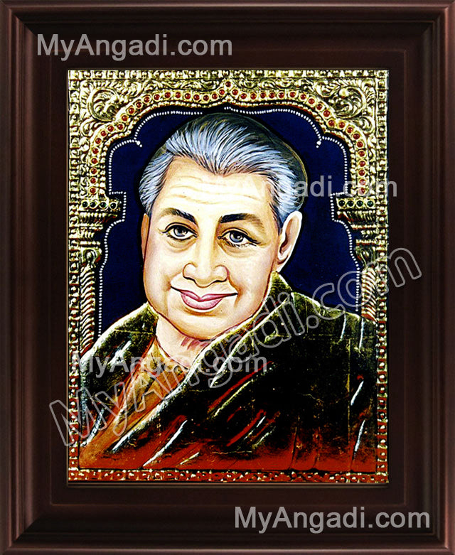 Pondichery Annai Tanjore Painting, Saint Tanjore Painting