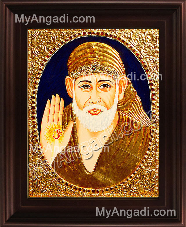 Shirdi Sai Baba Tanjore Painting, Saint Tanjore Painting