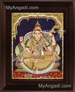 Saraswathi Tanjore Painting, Traditional Saraswathi Tanjore Painting