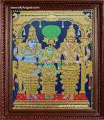 Sivan Paarvathi Thirumanam Tanjore Painting, Girija Kalyanam Tanjore Painting