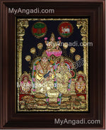 Kubera Lakshmi Tanjore Painting, Lakshmi Tanjore Painting