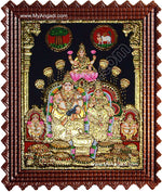 Kubera Lakshmi Tanjore Painting, Lakshmi Tanjore Painting