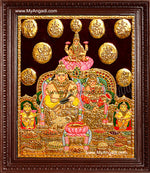 Kubera Lakshmi Tanjore Painting, Lakshmi Tanjore Painting