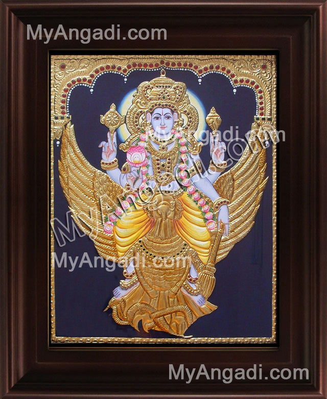 Vishnu Karudan Tanjore Painting, Vishnu Tanjore Painting