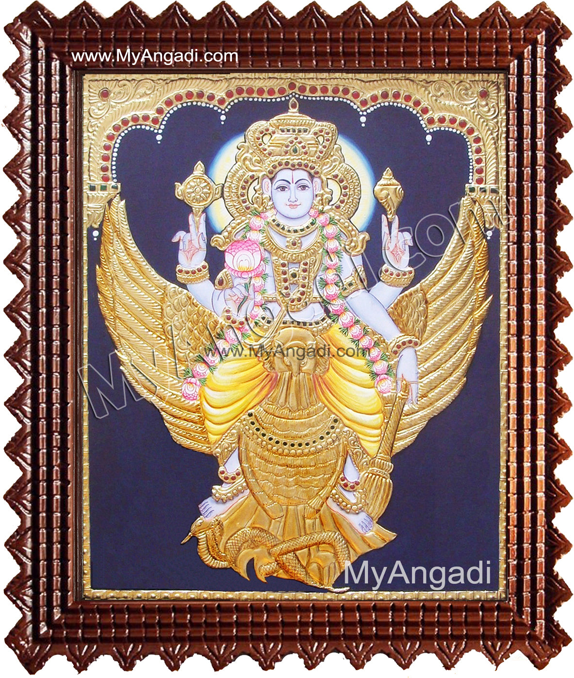Vishnu Karudan Tanjore Painting, Vishnu Tanjore Painting
