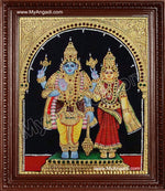 Vishnu Lakshmi Tanjore Painting, Vishnu Lakshmi Tanjore Painting