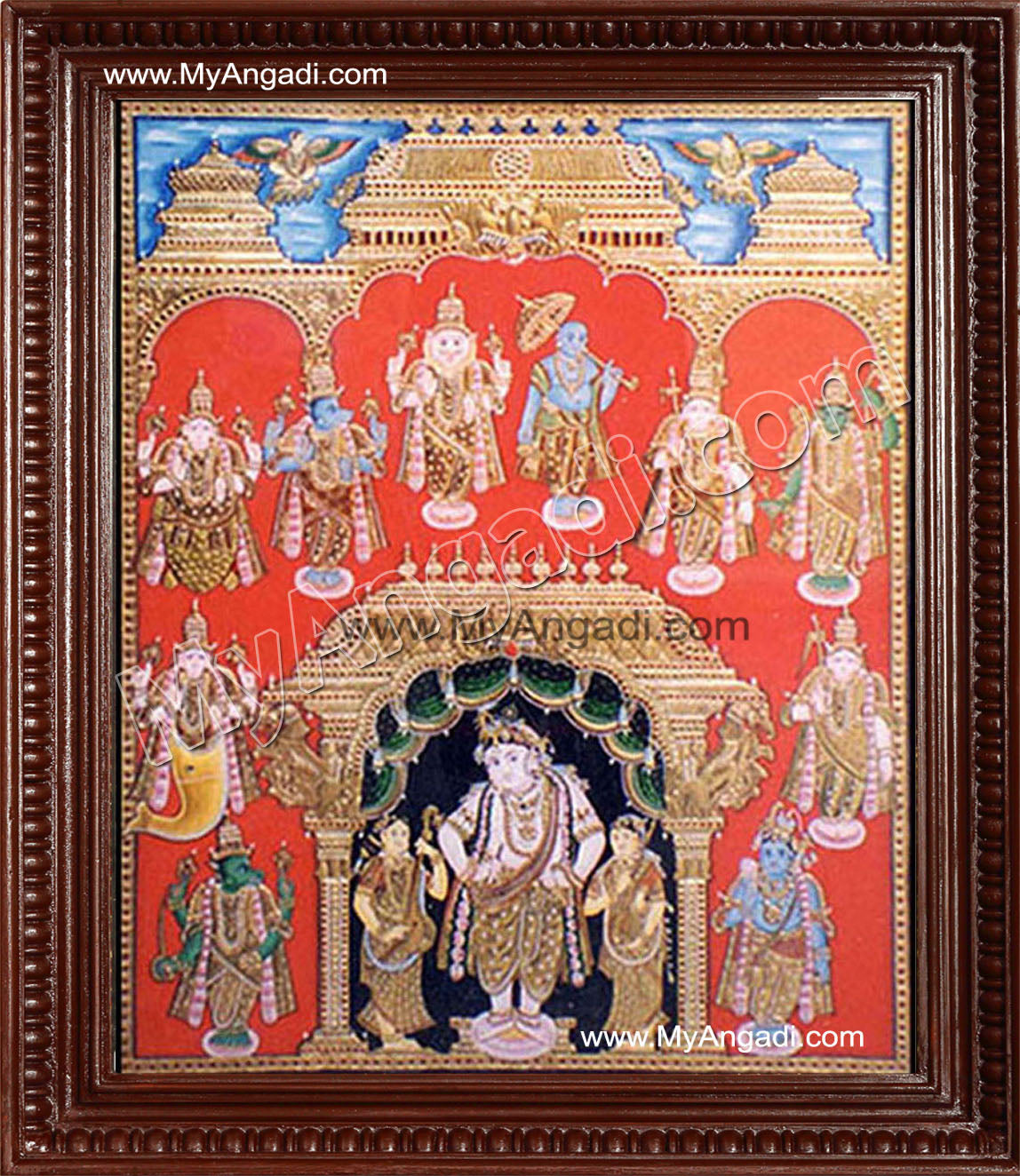 Dasavatharam Tanjore Painting, Vishnu Avatharam Tanjore Painting