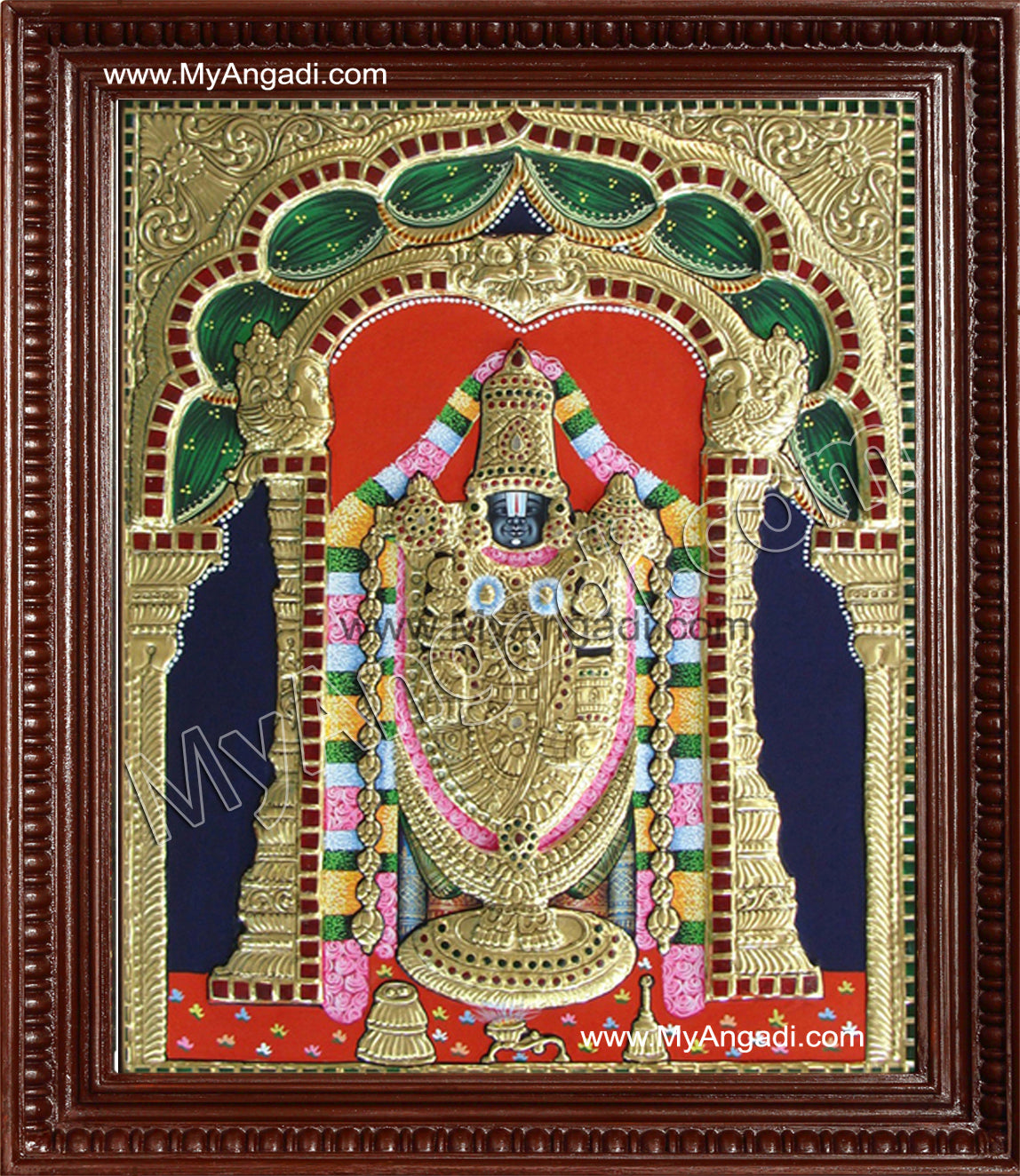 Balaji Tanjore Painting, Tirupati Venkateswara Perumal Tanjore Painting