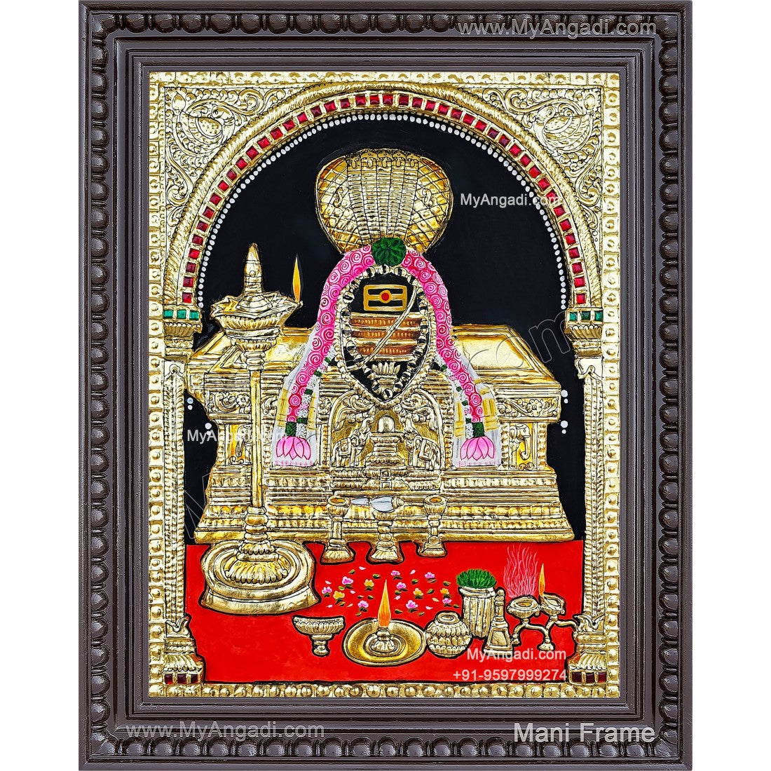 Shiva Lingam 2D Tanjore Painting