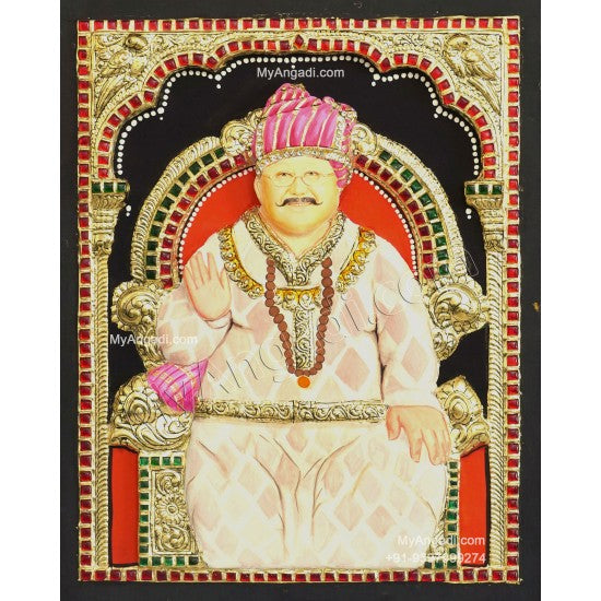 3D Satpal Maharaj tanjore painting