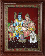 Lord Shiva Family Tanjore Painting