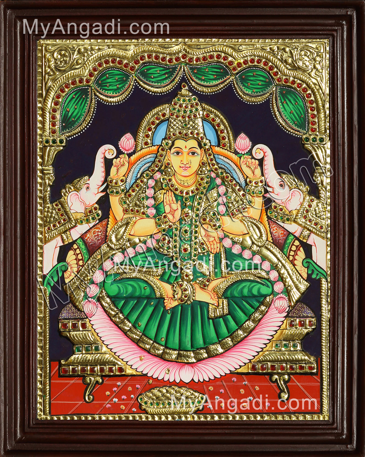 Gajalakshmi Tanjore Painting